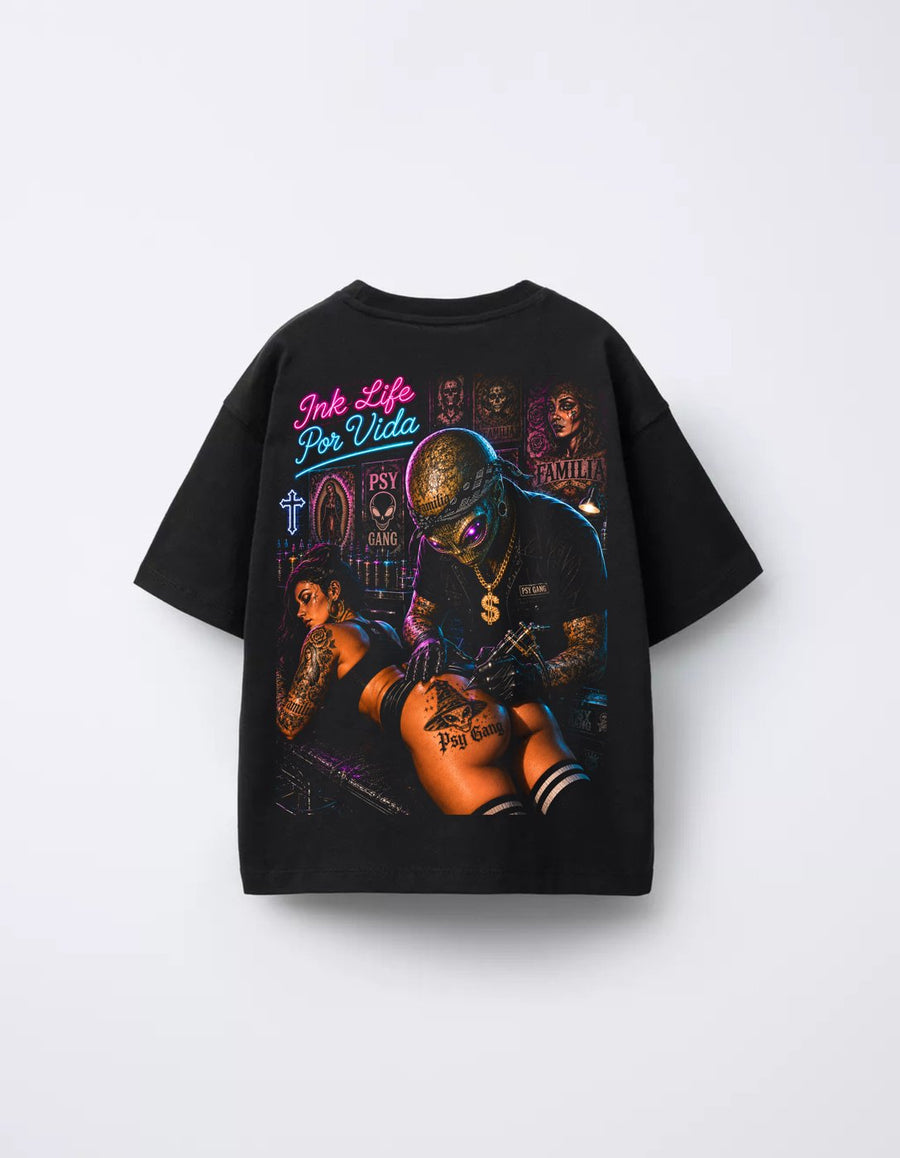 Camiseta PSY GANG Ink Life costas