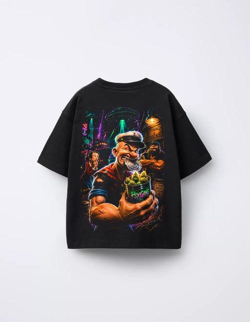 Camiseta PSY GANG Espinafre costas