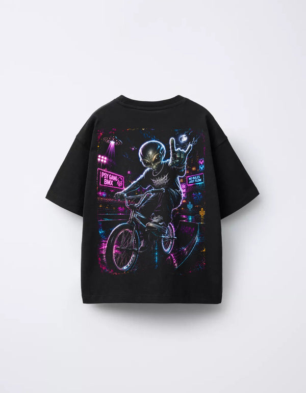 Camiseta PSY GANG Grau Interestelar costas