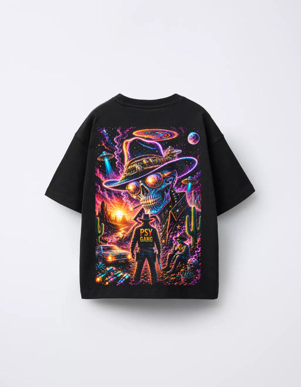 Camiseta PSY GANG Pistoleiro Astral costas